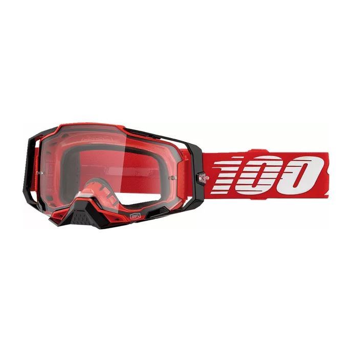 100% MX Goggles Armega Red Clear